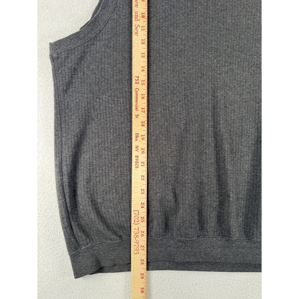 Ping Mens Sleeveless V Neck Golf Sweater Classic Gray Cotton LARGE - Picture 4 of 6